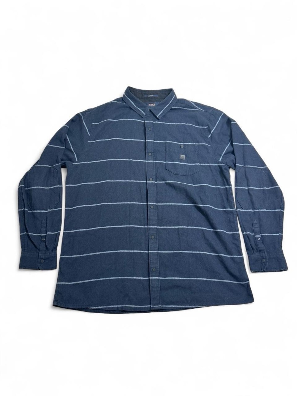 Roark Men’s XL Classic Fit Navy Blue Striped Long Sleeve Button Up Shirt
